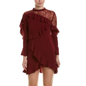 NWT Cistar Women's Ruffle Shift Red Dress Sz Small
